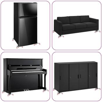 Möbelrollen 4 Stk. mit Heber 14,5x13,5x4 cm Stahl 400 kg