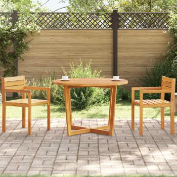 ARDEBO.de - Garten-Esstisch Rund Ø110x75 cm Massivholz Akazie