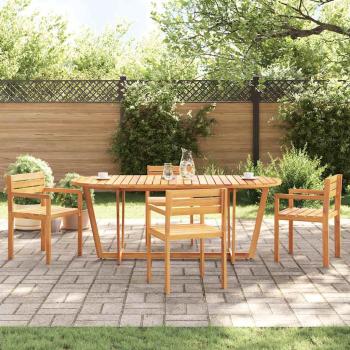 ARDEBO.de - Garten-Esstisch Oval 200x90x75 cm Massivholz Akazie