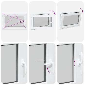 Kellerfenster "RISOR" 90x50 cm Drehkipp DIN Links Weiß