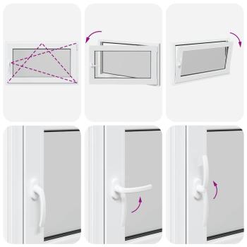 Kellerfenster "RISOR" 100x60 cm Drehkipp DIN Rechts Weiß