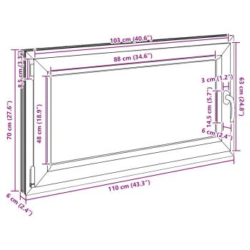 Kellerfenster "RISOR" 110x70 cm Drehkipp DIN Links Weiß