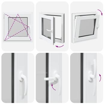 Kellerfenster "RISOR" 50x50 cm Drehkipp DIN Links Anthrazit