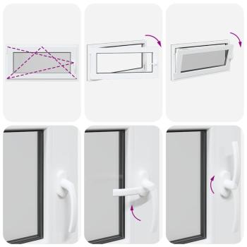 Kellerfenster "RISOR" 100x50 cm Drehkipp DIN Links Anthrazit