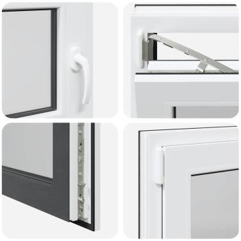 Kellerfenster "RISOR" 100x50 cm Drehkipp DIN Links Anthrazit