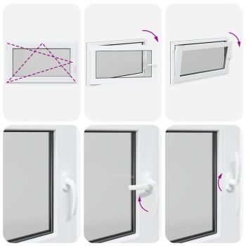 Kellerfenster "RISOR" 100x70 cm Drehkipp DIN Links Anthrazit