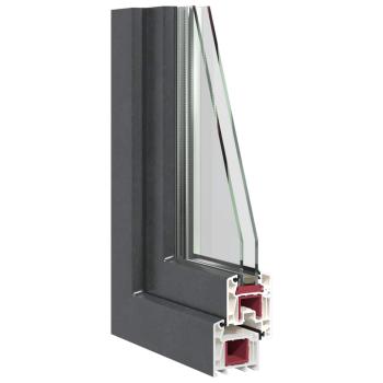 Kellerfenster "RISOR" 100x70 cm Drehkipp DIN Links Anthrazit
