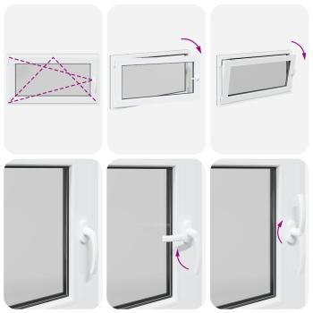 Kellerfenster "RISOR" 110x50 cm Drehkipp DIN Links Anthrazit