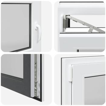 Kellerfenster "RISOR" 110x50 cm Drehkipp DIN Links Anthrazit