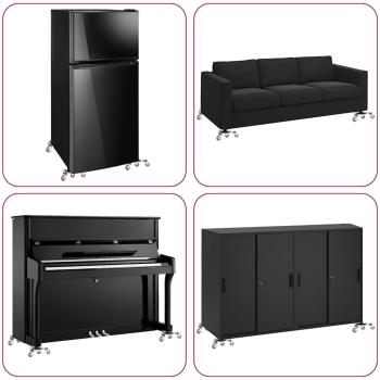 Möbelrollen 4 Stk. mit Heber 19x17,5x6 cm Stahl 1000 kg