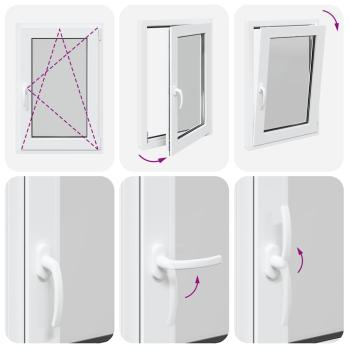 Kellerfenster "RISOR" 60x100 cm Drehkipp DIN Rechts Weiß