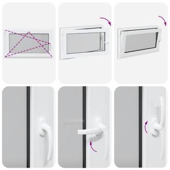 Kellerfenster "RISOR" 100x70 cm Drehkipp DIN Links Anthrazit