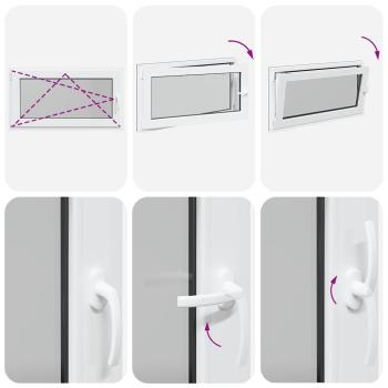 Kellerfenster "RISOR" 110x50 cm Drehkipp DIN Links Anthrazit