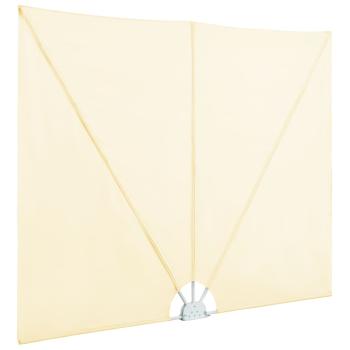 Faltbarer Terrassen-Seitenfächer Creme 400×200 cm