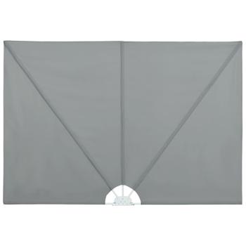 Faltbarer Terrassen-Seitenfächer Grau 400×200 cm