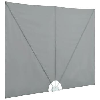 Faltbarer Terrassen-Seitenfächer Grau 400×200 cm