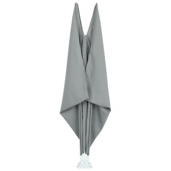 Faltbarer Terrassen-Seitenfächer Grau 400×200 cm