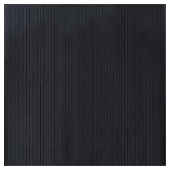 Teppich Rechteckig Schwarz 100x100 cm Bambus