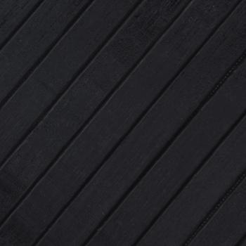 Teppich Rechteckig Schwarz 100x100 cm Bambus