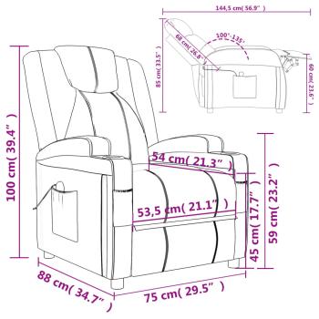 Massagesessel Braun Kunstleder