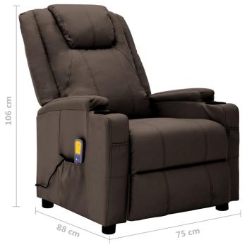 Massagesessel Braun Kunstleder