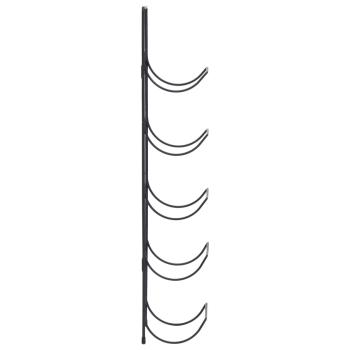 Wand-Weinregal für 5 Flaschen Schwarz Eisen