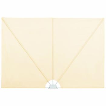 Faltbarer Terrassen-Seitenfächer Creme 300×150 cm