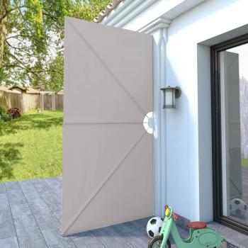 Faltbarer Terrassen-Seitenfächer Creme 300×150 cm