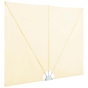 Faltbarer Terrassen-Seitenfächer Creme 300×150 cm