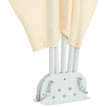 Faltbarer Terrassen-Seitenfächer Creme 300×150 cm