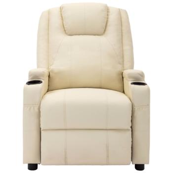 Massagesessel Cremeweiß Kunstleder