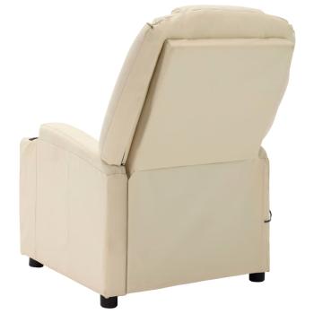 Massagesessel Cremeweiß Kunstleder