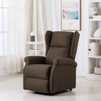 ARDEBO.de - Aufstehsessel Braun Stoff