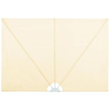 Faltbarer Terrassen-Seitenfächer Creme 240×160 cm