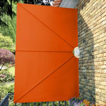 ARDEBO.de - Faltbarer Terrassen-Seitenfächer Terracotta-Rot 300×200 cm