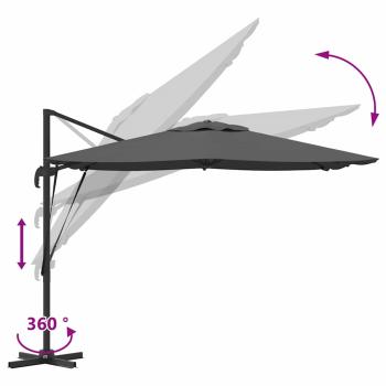 Cantilever Roma Parasol Anthrazit 286x285x265 cm Aluminium