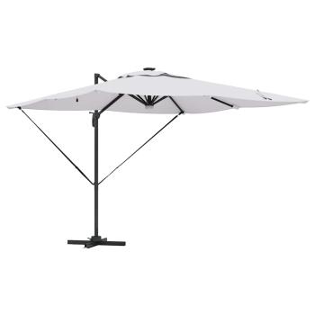 Freischwinger Roma Sonnenschirm mit LEDs Sand 286x285x270 cm Aluminium