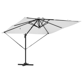 Freischwinger Roma Sonnenschirm mit LEDs Sand 286x285x270 cm Aluminium