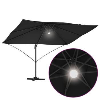 freischwingender Schirm - Schwarz Polyester, pulverbeschichteter Stahl