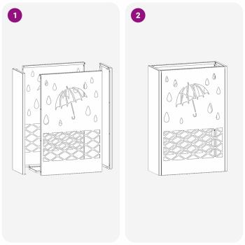 Regenschirmständer Senfgelb Stahl Mittel Dekorative Details