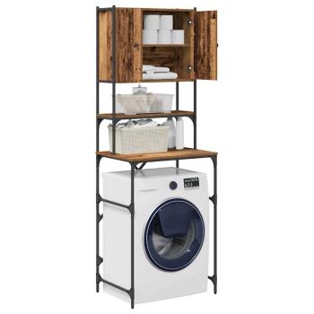 Waschmaschinen-Schrank Altes Holz 68x48,5x194 cm