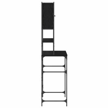 Waschmaschinen-Schrank Schwarze Eiche 68x48,5x194 cm