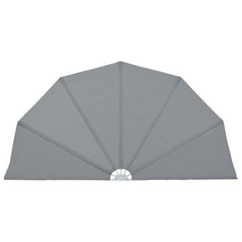 Faltbarer Terrassen-Seitenfächer Grau 200 cm
