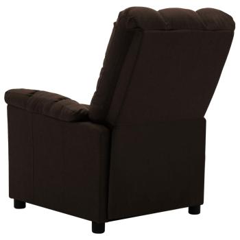 Massagesessel Elektrisch Dunkelbraun Stoff