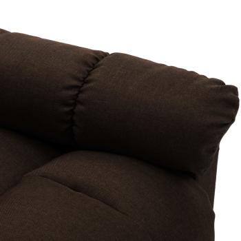 Massagesessel Elektrisch Dunkelbraun Stoff