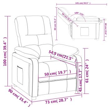 Relaxsessel Braun Stoff