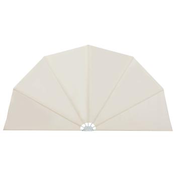 Faltbarer Terrassen-Seitenfächer Creme 200 cm
