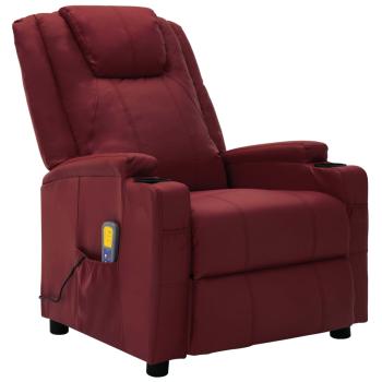 Massagesessel Weinrot Kunstleder