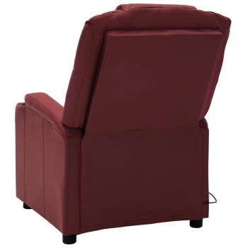 Massagesessel Weinrot Kunstleder