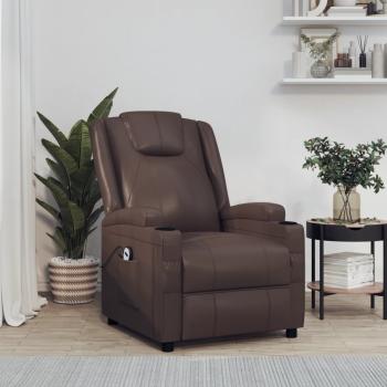 ARDEBO.de - Aufstehsessel Braun Kunstleder